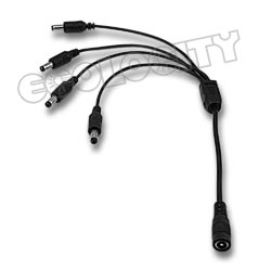 Male Barrel to 4 Female Barrel Connector