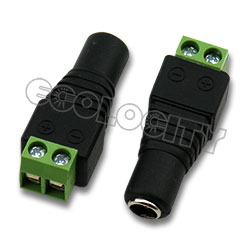 Male Barrel connector to screw down terminal for LED lighting