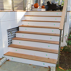 Deck Staircase Accent using Recessed LED Fixtures