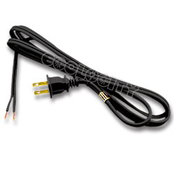 Two Prong wall plug cord to bare lead wire