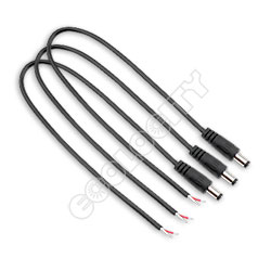 female barrel connector with 10 inch leads