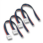(4) Ribbon to Wire Snap Connectors for 10mm RGB LED Strips - 6"