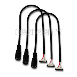 Ribbon to 5.5mm x 2.1mm barrel jack male Connector Ribbon Star Ultra LED strips
