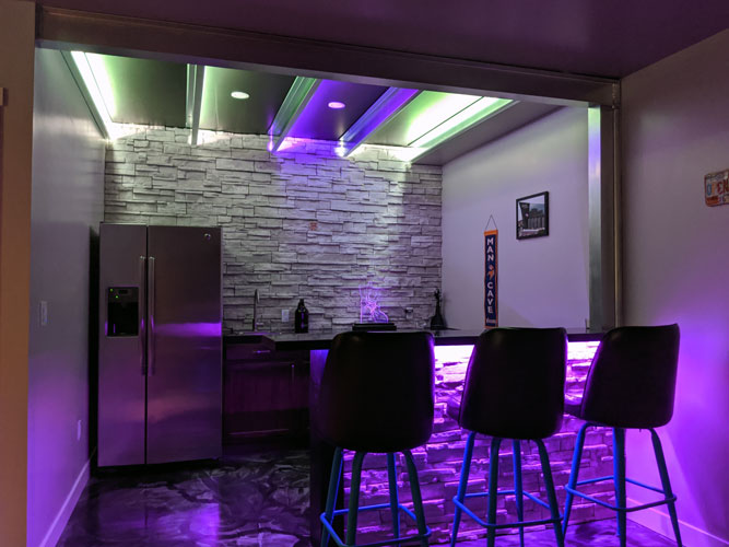 Man cave led fashion lighting