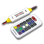 Waterproof Mini RGB LED Controller with RF Remote, 5-24VDC 4A/CH