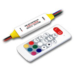 Waterproof Mini RGB LED Controller with RF Remote, 5-24VDC 5A/CH