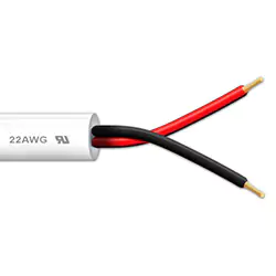 22AWG 2 Conductor White Jacket Low Voltage Wire