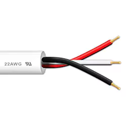 22AWG 3 Conductor White Jacket Low Voltage Wire
