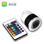 RGB LED Spot Bulb GU5.3 Base 5W - Bulb & IR Remote