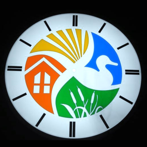 White LED sign