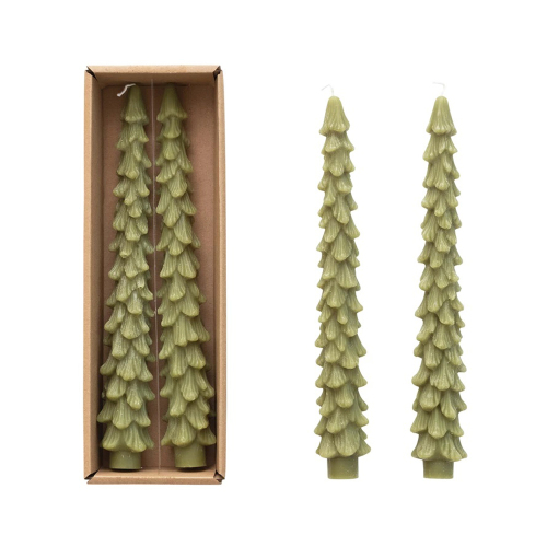 Tree Taper Candles, Set of 2