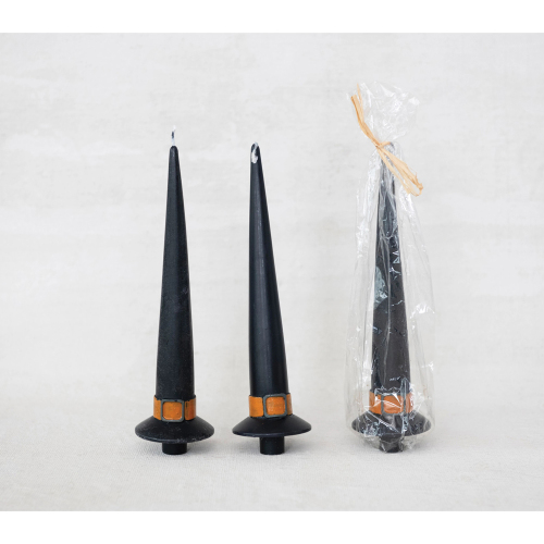 NA  Retro Witch Hat Taper Candles