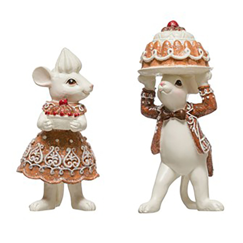 LTD QTY!  Mouse Couple With Cakes