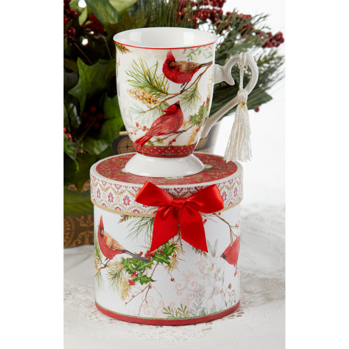 LTD QTY!  Winter Cardinal Mug Gift Set