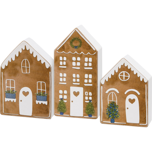 Gingerbread Houses Chunky Sitter Set of 3