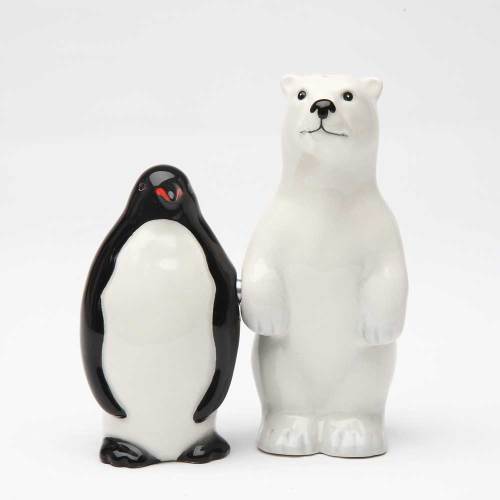 SALE!  Polar Bear & Penguin Salt & Pepper