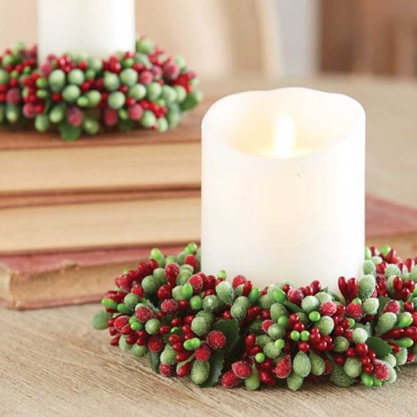 SOS!  Beaded Berry Candle Ring