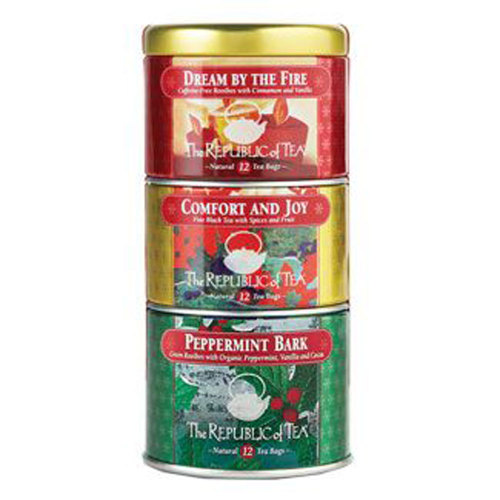 LTD QTY!  Holiday Stackable Tea Tin