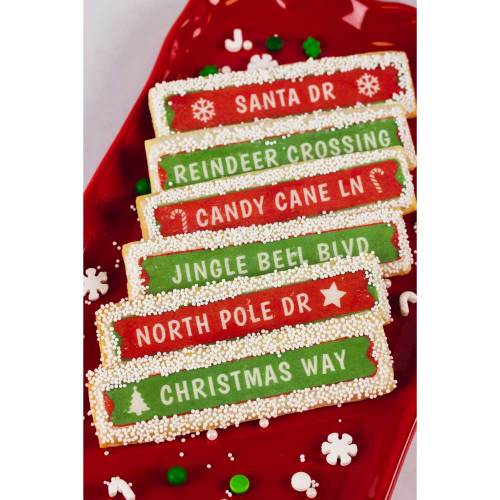 Holiday Street Signs Edible Wafer Paper