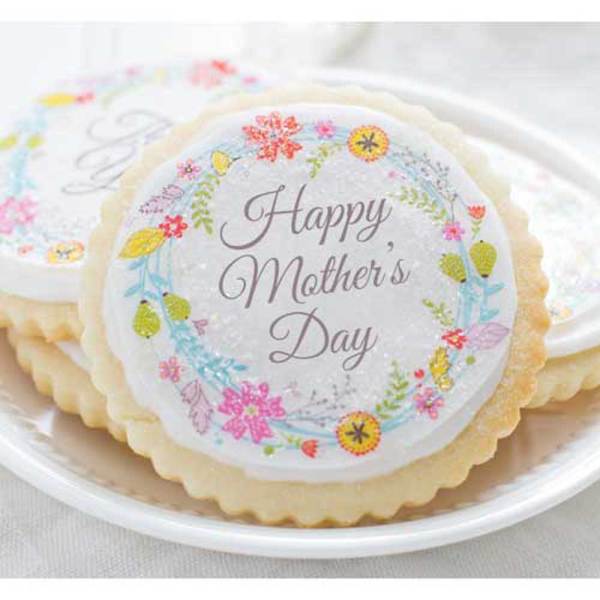 Floral Wreath Mother's Day Wafer Paper