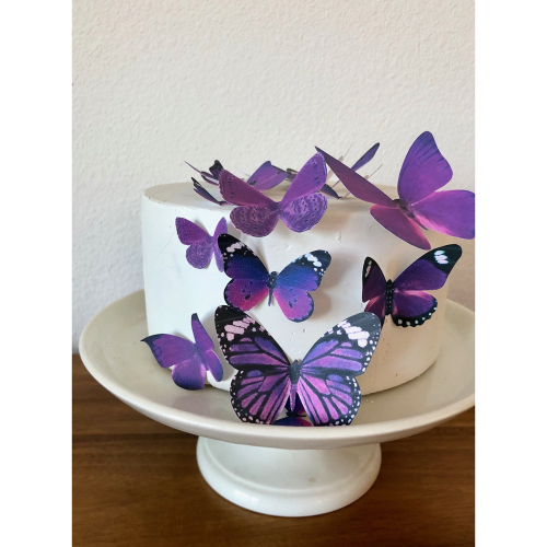 Purple Butterflies Wafer Paper