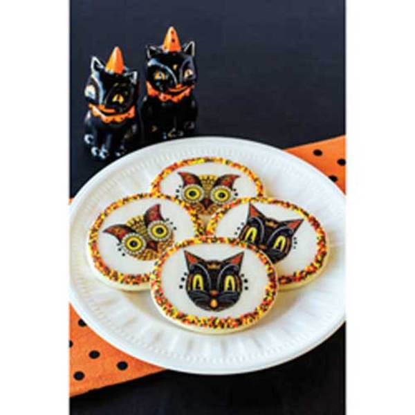 Black Cat & Owl Edible Wafer Paper - A Johanna Parker Design