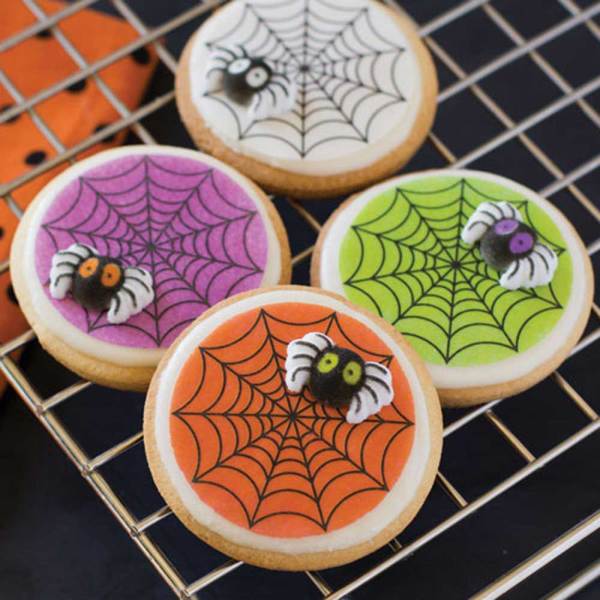 Colorful Spider Web Wafer Paper