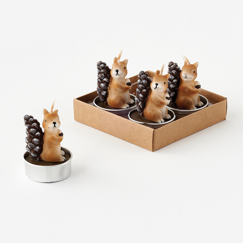 Squirrel Tealight Candle Set
