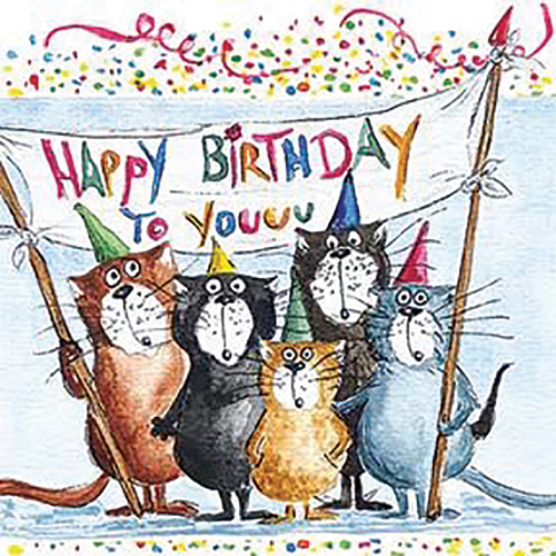 Cats Birthday Lunch Napkins