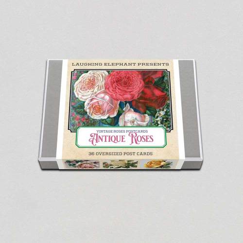 Antique Roses Postcard Box