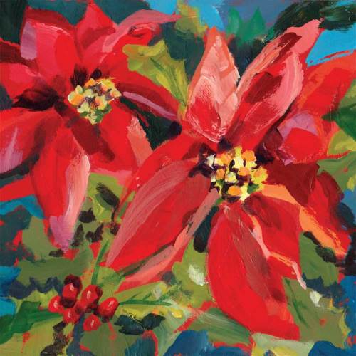 SALE!  Poinsettia Musee Lunch Napkins