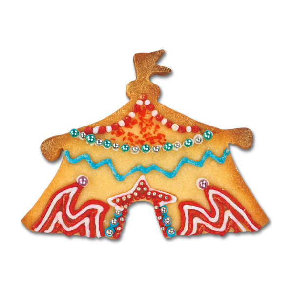 Circus Tent Cookie Cutter, Detailed