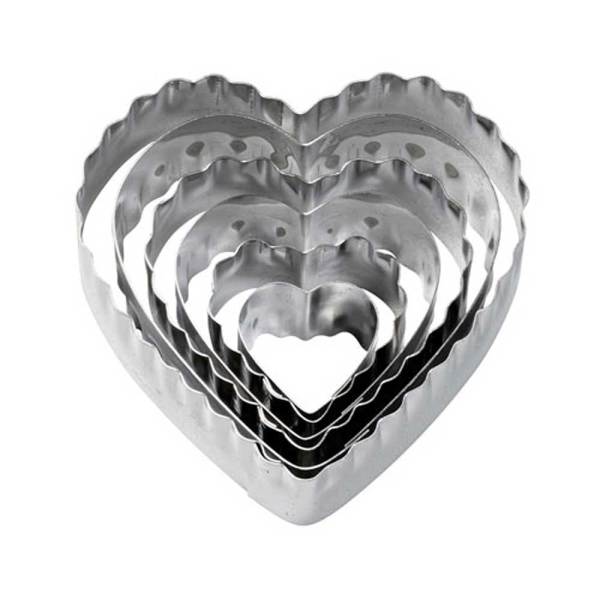 Graduated Heart Double-Sided Cookie Cutters, Set of 6