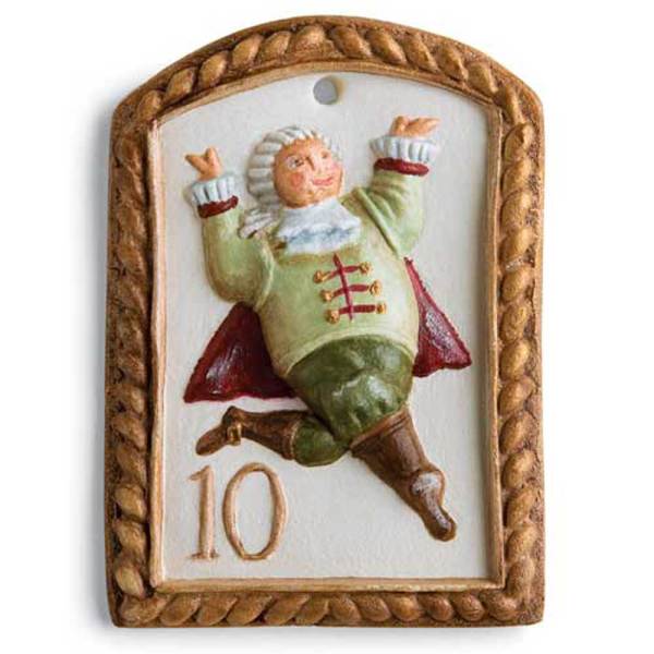 10th Day of Christmas Lords Leaping Cookie Mold