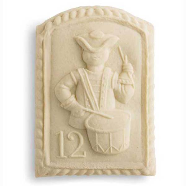 12th Day of Christmas Drummers Drumming Cookie Mold