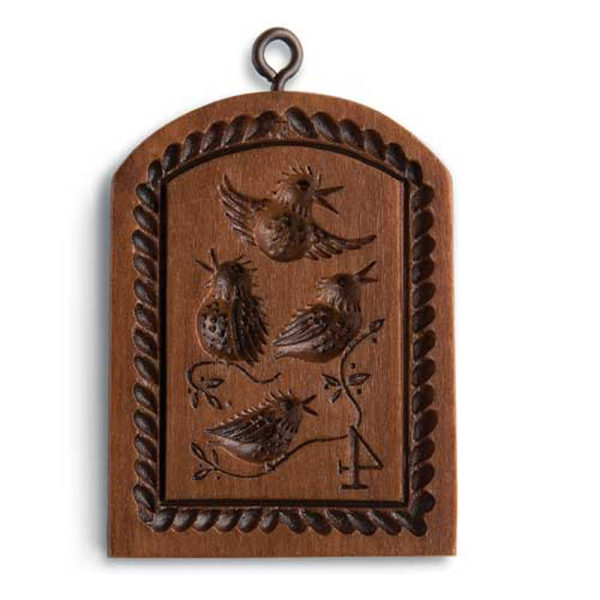 4th Day of Christmas Colly Birds Cookie Mold