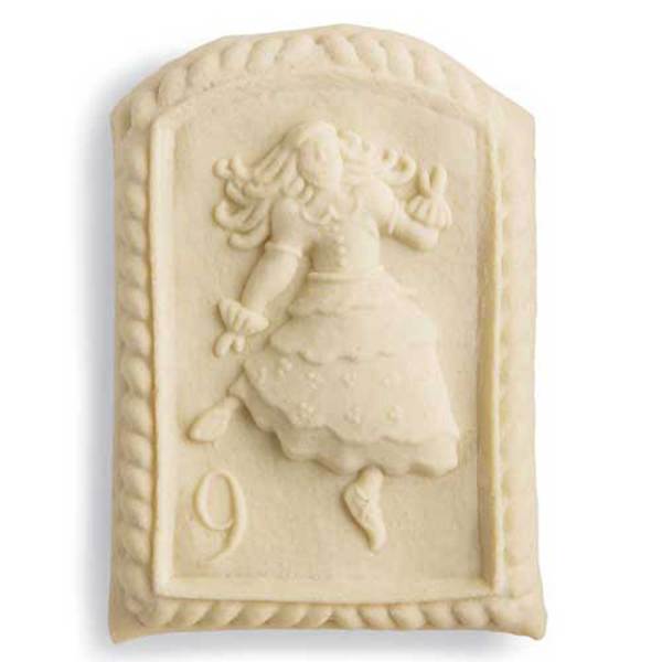 9th Day of Christmas Lady Dancing Cookie Mold
