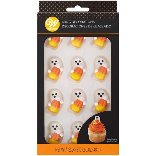 Ghost Candy Corn Icing Decorations