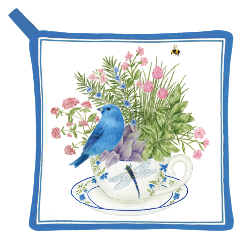 Bluebird On Teacup Potholder