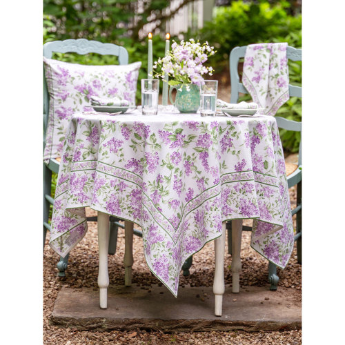 Lilac Ecru Tablecloth