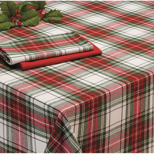 SALE!  Christmas Plaid Tablecloth