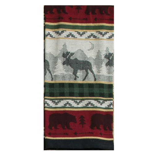 Woodland Bear & Moose Jacquard Towel