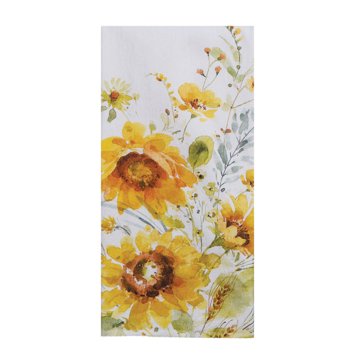 Golden Sunflowers Terry Towel