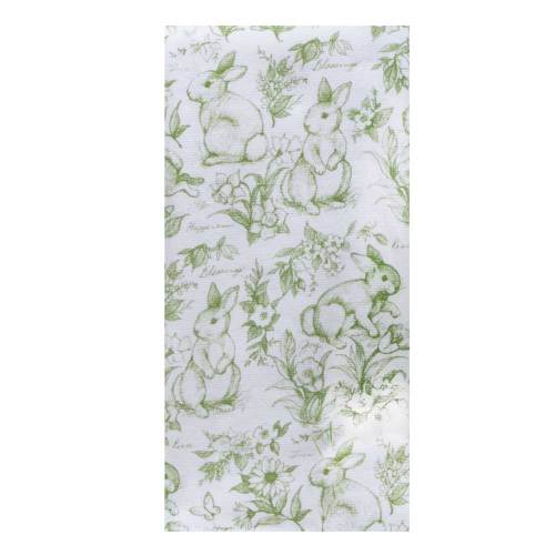 Soft Green Toile Bunny Towel