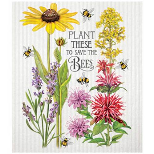 SALE!  Plant These & Save Bees Sponge Cloth