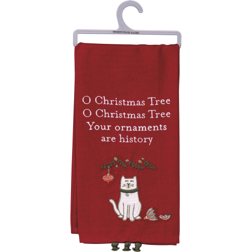 LTD QTY!  Your Ornaments Are History Dish Towel