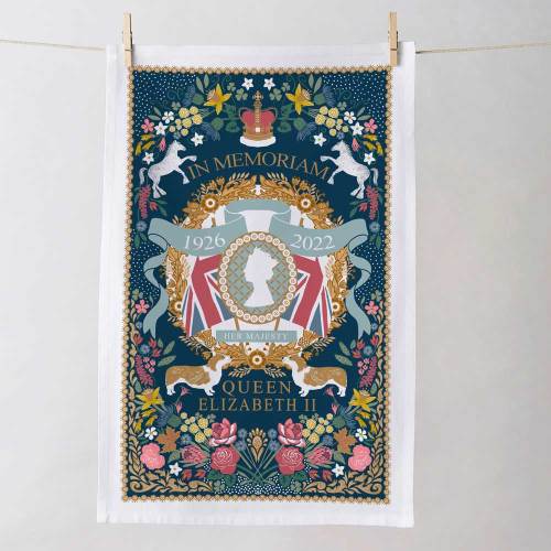 Queen Elizabeth II Remembrance Tea Towel