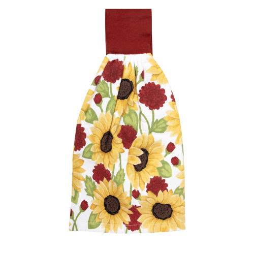 SALE!  Sunflower & Mums Tie Towel