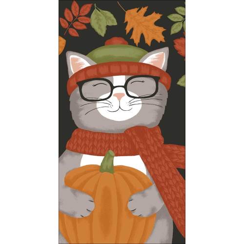 Kitty Fall Day Kitchen Towel