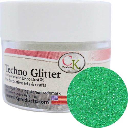 Green Emerald Techno Glitter